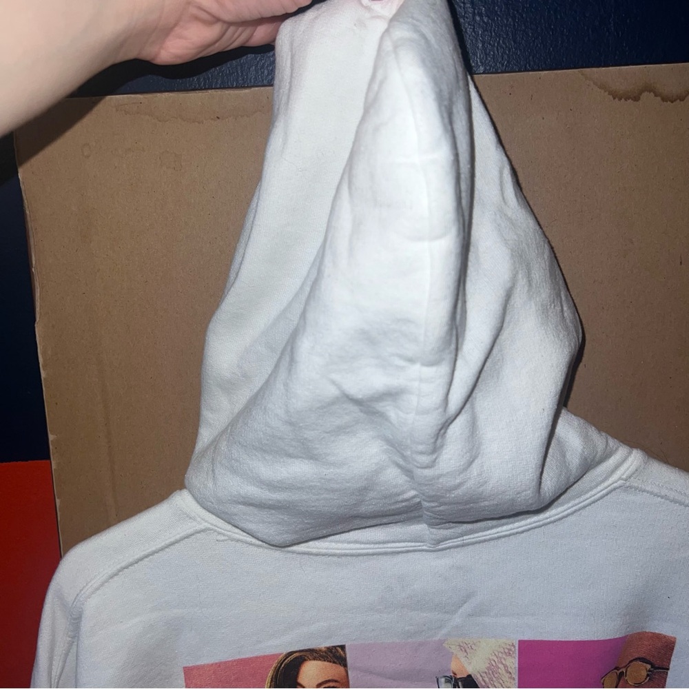 Barbie White Hoodie with Pink Logo - Picture 4 of 5